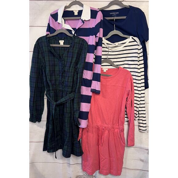 Lot of Five Girls Crewcuts Dresses/Tops Size 10/12/14 Preppy Cute - Picture 1 of 6